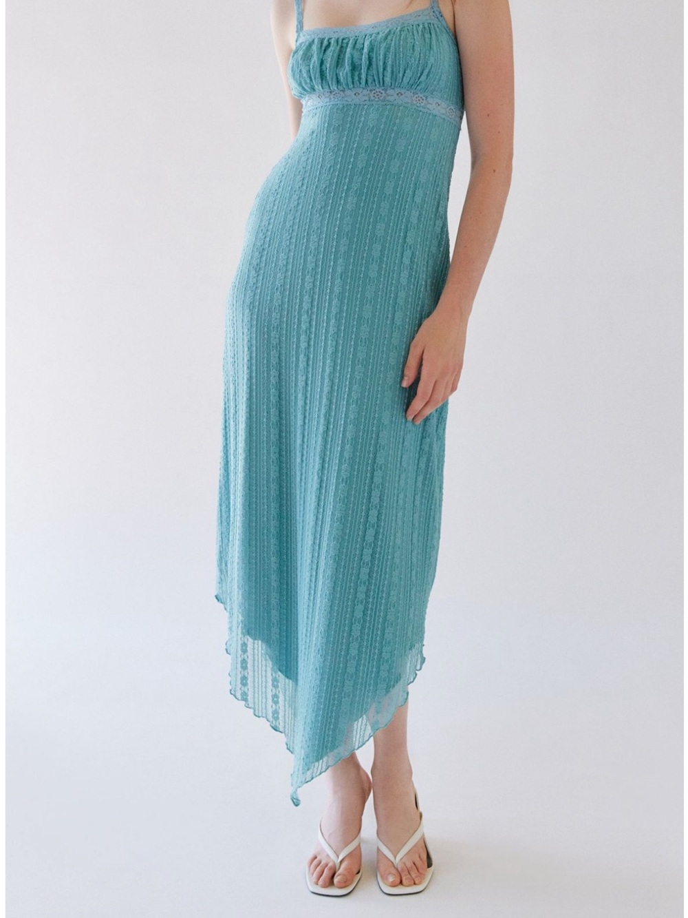 Urban Outfitters lace hanky hem midi dress